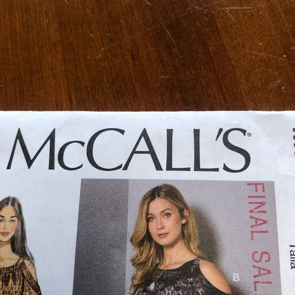 McCalls Pattern M7468 MISSES TUNIC & DRESS Sz 6-14 Nicole Miller Bare Shoulders - Picture 6 of 8